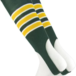 Hit After Hit TCK – Pattern D – Adult 300 4″ Cut Baseball Stirrups -Footwear Shop 4 In D Green Gold
