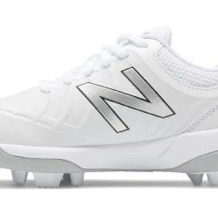 Hit After Hit New Balance 4040v5 Youth Molded Cleats – White/White (J4040TW5)