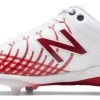 Hit After Hit New Balance – White/Red Hero 4040v5 Metal Spikes (L4040AS5)