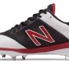 Hit After Hit New Balance – Black/Red 4040v4 Baseball Spikes (L4040BR4)