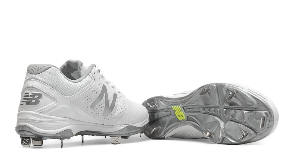 Hit After Hit New Balance SM4040W1 White/White Women’s Fastpitch Spikes 2 Hit After Hit New Balance SM4040W1 White/White Women’s Fastpitch Spikes - Image 2